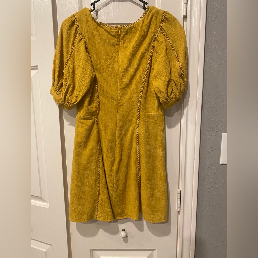Dress by Selfie Leslie, mustard color, size S.